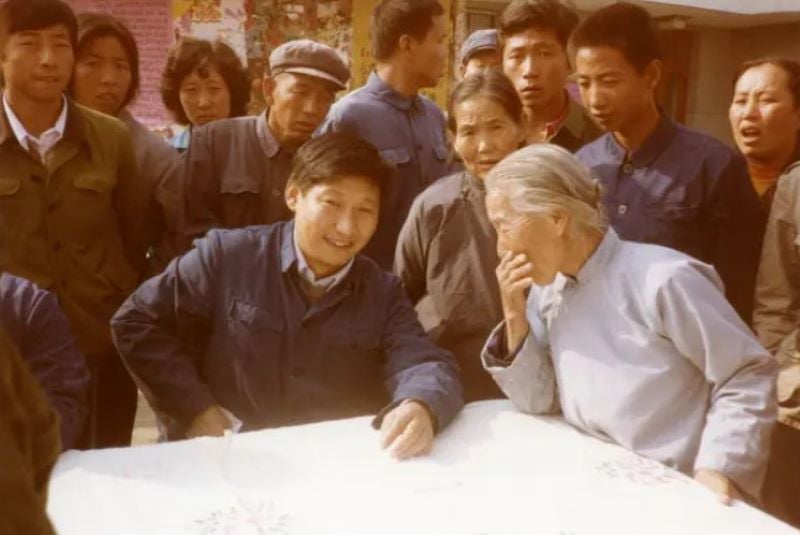 A photo of Xi Jinping taken when he was a youngster in Zhending