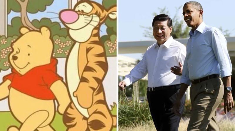 A photo of the meme that went viral following the meeting between Xi and Obama