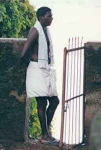 A photograph of I. M. Vijayan from the film Shantam