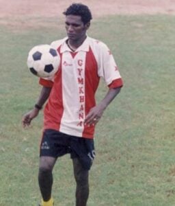 A photograph of I. M. Vijayan in practise