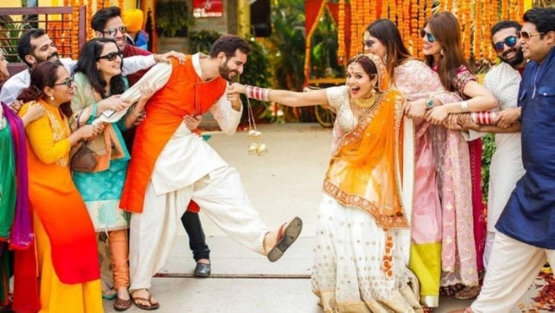 A picture from Siddhant Karnick and Megha Gupta’s destination wedding