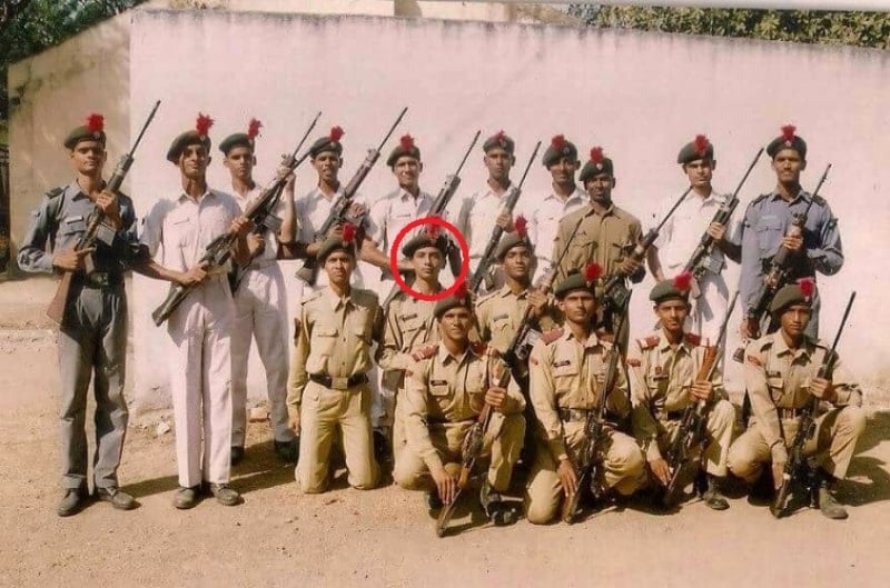 A picture of Abhijeet Khandkekar from his NCC event