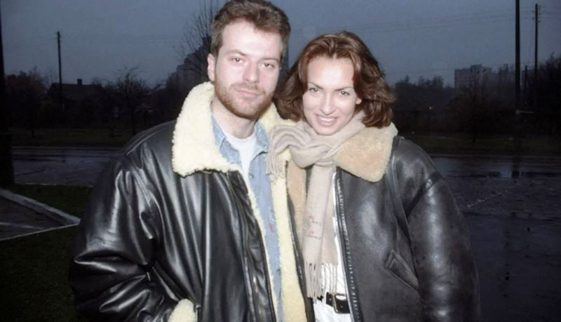 A picture of Agnieszka Maciąg with Paweł Maciąg, taken in 1996