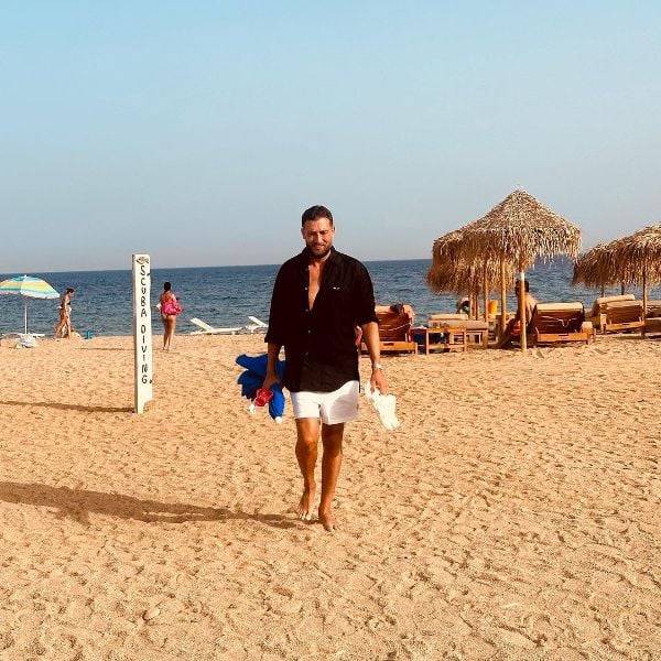 A picture of Alaudin Hamiti from his trip to Mykonos, Greece