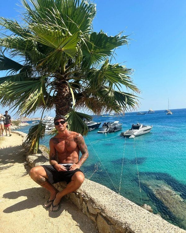 A picture of Andrea Tabanelli from his trip to Mykonos, Greece