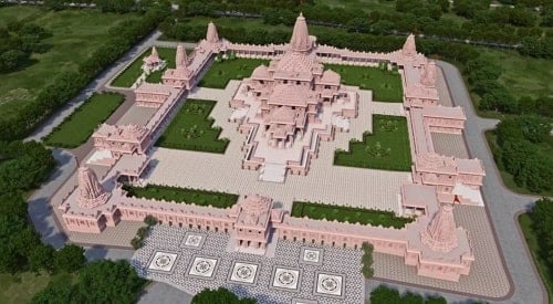 A picture of Ayodhya Ram Mandir