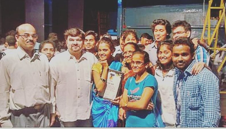 A picture of Bhagyashree in theatre school