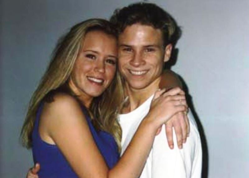 A picture of Brian Littrell and Samantha Stonebraker