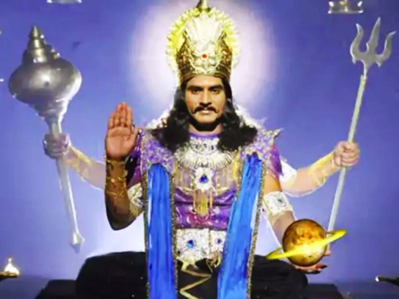 A picture of Daya Shankar Pandey as Shanidev in Imagine TV
