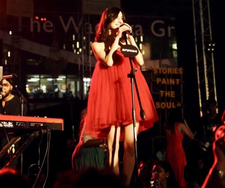 Dot aka Aditi Saigal performing at the Spoken Fest 2024