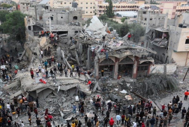 A picture of Hamas-led attack on Israel on 7 October 2023