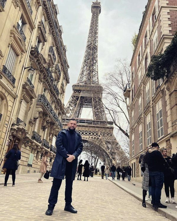 A picture of Indrit Murati from his trip to Paris