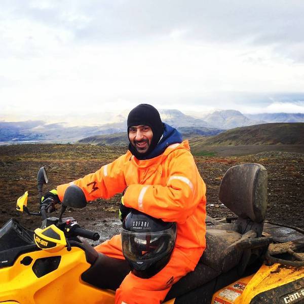 A picture of Junaid Iqbal from his trip to Iceland