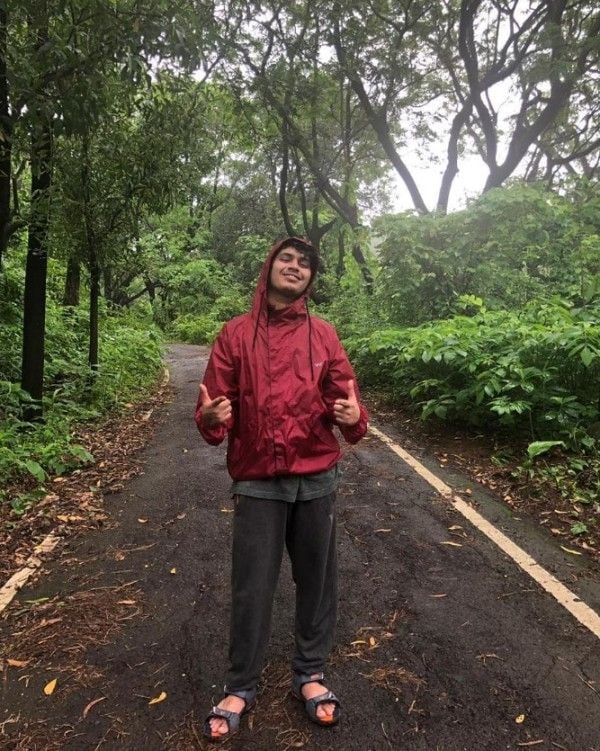 A picture of Kaam Bhaari spending time with nature