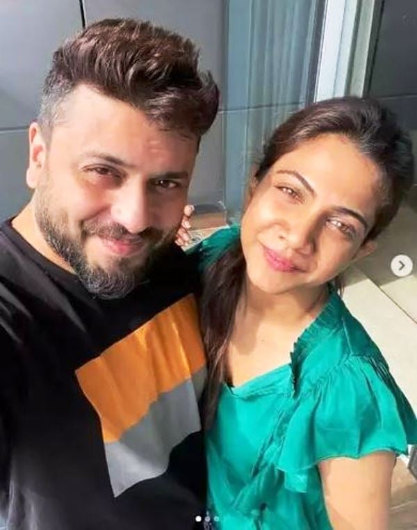 A picture of Madonna Sebastian with Roby Abraham which she posted on social media