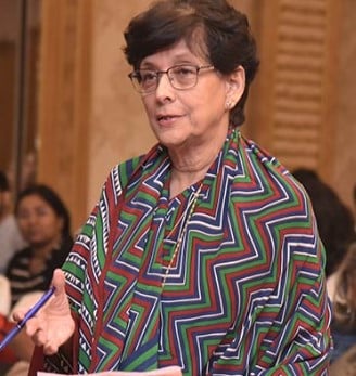 A picture of Maja Daruwala at a court