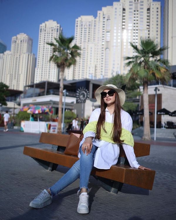 A picture of Mehzabeen Coatwala from her trip to Dubai