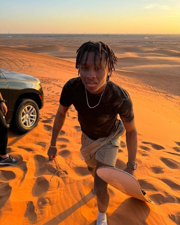 A picture of Miles Caton from his trip to Saudi Arabia