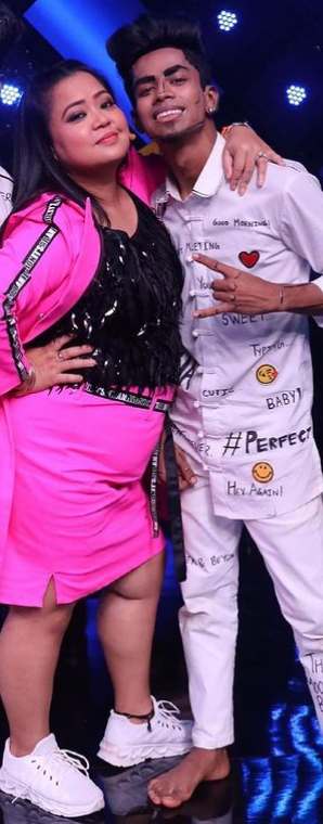 A picture of Mukul with Bharti Singh