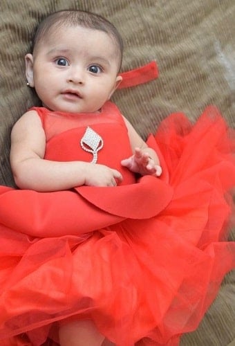 A picture of Myra Vaikul as an infant