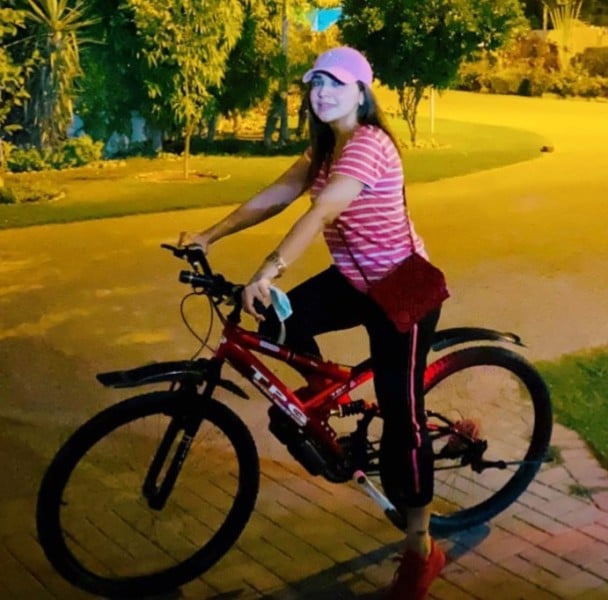 A picture of Natasha Ali on her cycle