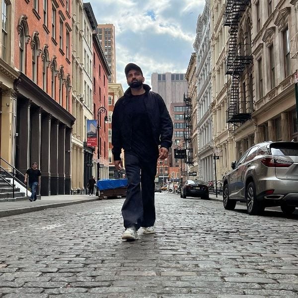 A picture of Navraj Hans from his trip to the New York City, US