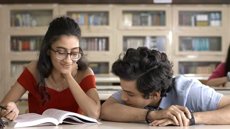 A picture of Renee Sen as Diya and Darsheel Safary as Romi in the short film Dramayama (2021)