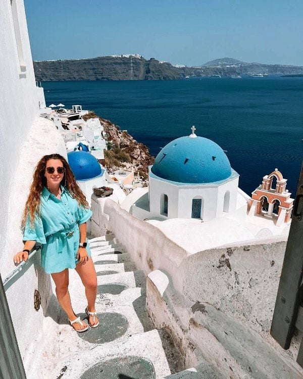 A picture of Rute Cardoso from her trip to Greece