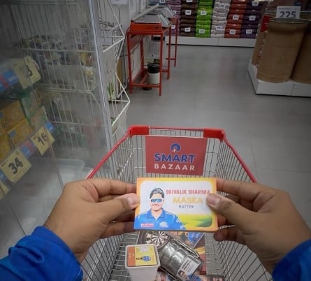 A picture of Shivalik Sharma featured on the packing of a consumable product