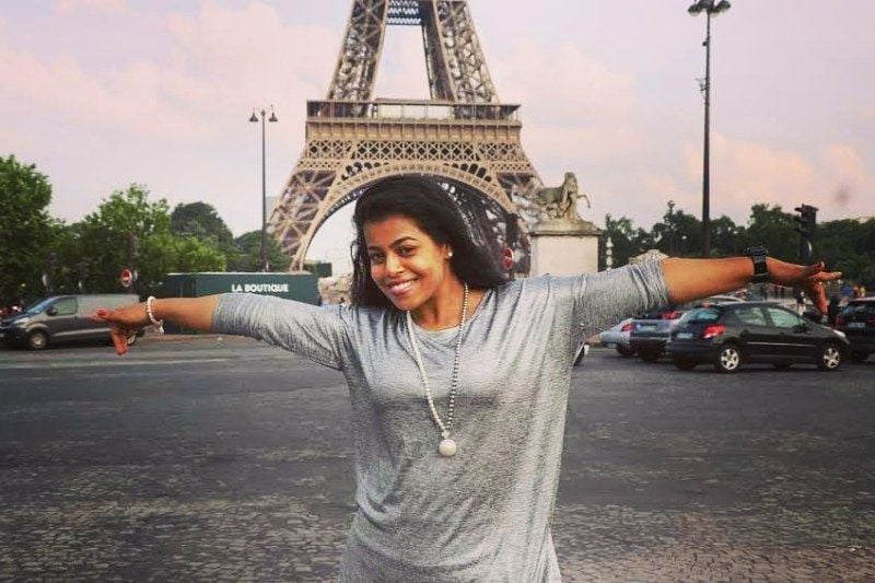 A picture of Snehal Chougule from her trip to Paris