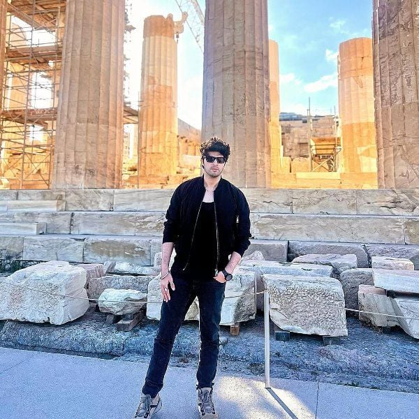 A picture of Sushant Marya captured at the Acropolis of Athens during his trip to Greece