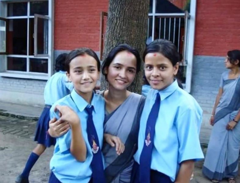 A picture of Swastima in her school days