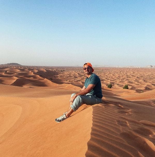 A picture of Tahir Raj Bhasin from his trip to Dubai