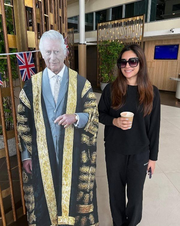 A picture of Tarini Kalingarayar from her trip to London