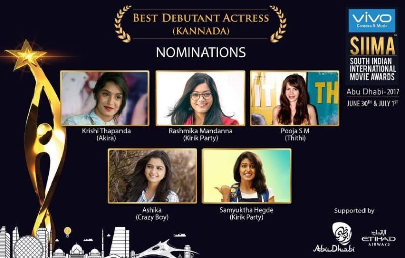 A picture of the nomination of Krishi Thapanda at the 2017 South Indian International Movie Awards