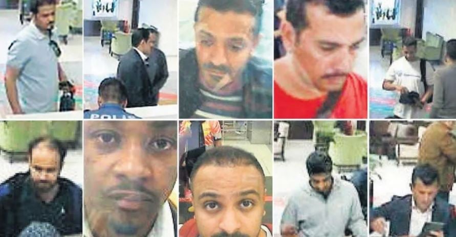 A picture of suspected Saudis men who were involved in Khashoggi