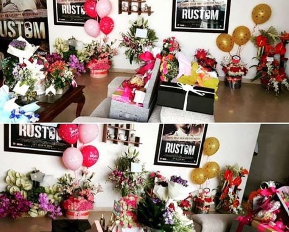 A picture shared by Prerna on social media after the success of the film Rustum