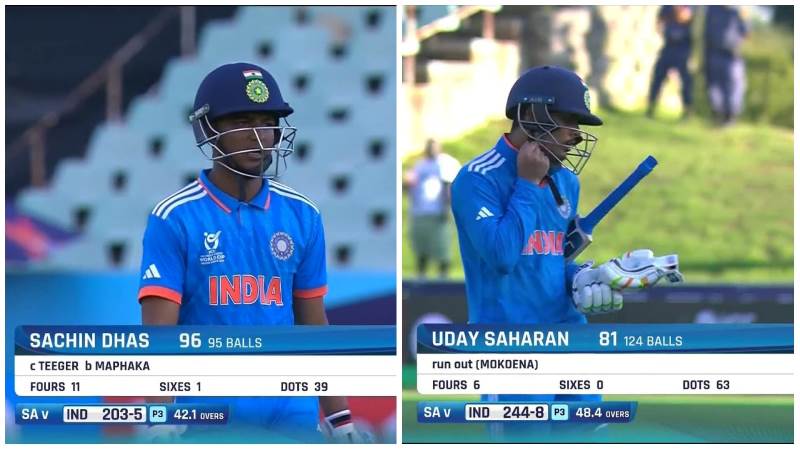 A picture showing Sachin Dhas and skipper Uday Saharan