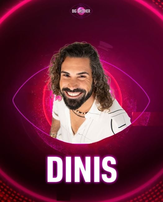 A poster of Dinis Almeida from the Portuguese TV reality show Big Brother (2025)