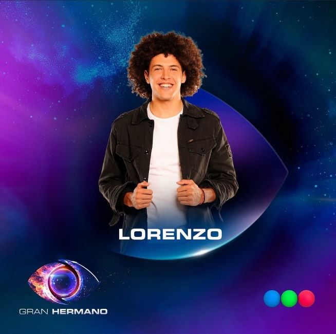 A poster of Lorenzo De Zuani from the Argentine reality TV series Gran Hermano 12 (2024)