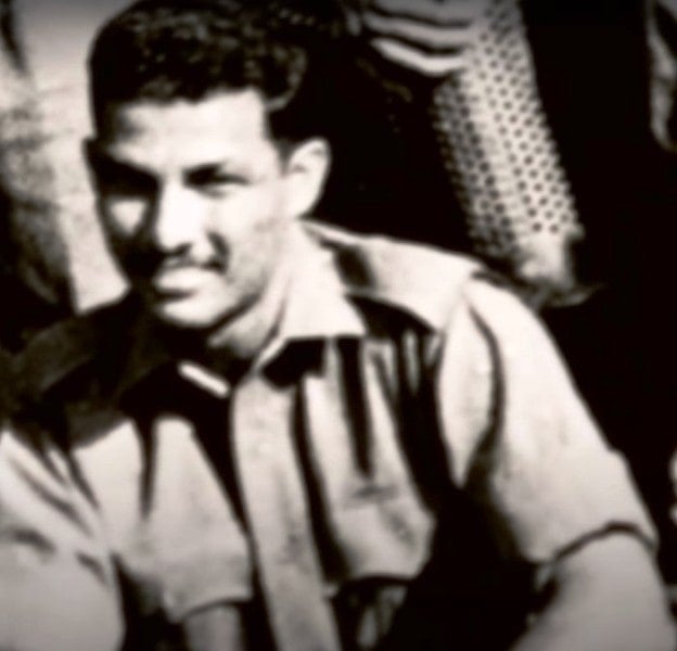 A rare photo of CQMH Abdul Hamid with his unit, before the Battle of Asal Uttar