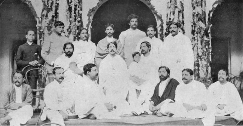 A rare photo of Rabindranath Tagore