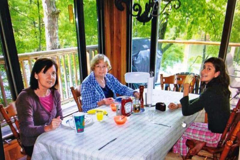 A recent picture of Sylvia (centre) with her daughter-in-law and granddaughter