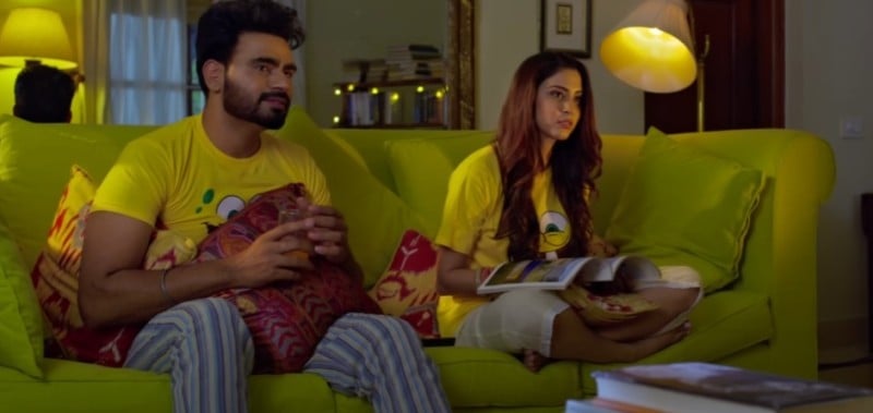 A screengrab from the song Mera Good Luck, featuring Eshanya Maheshwari