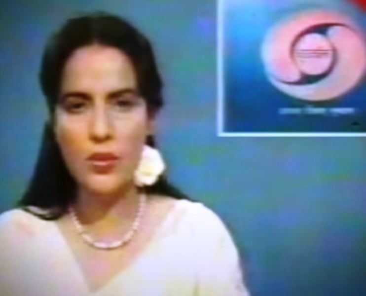 A screengrab of Salma Sultan on Doordarshan