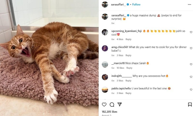 A screenshot of Sara Saffari