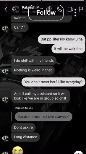 A screenshot of alleged chat between Mary D