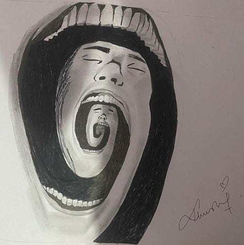 A sketch made by Khushi Mukherjee