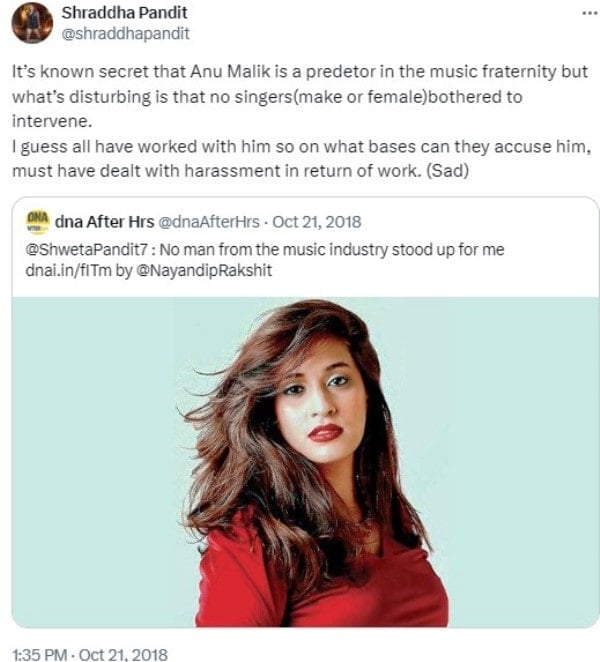 A snip of Shraddha Pandit