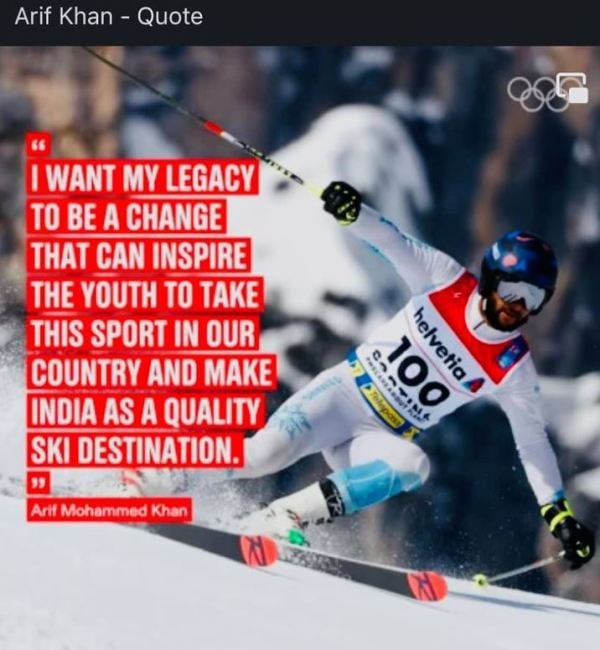 A snip of a quote posted by Arif on social media